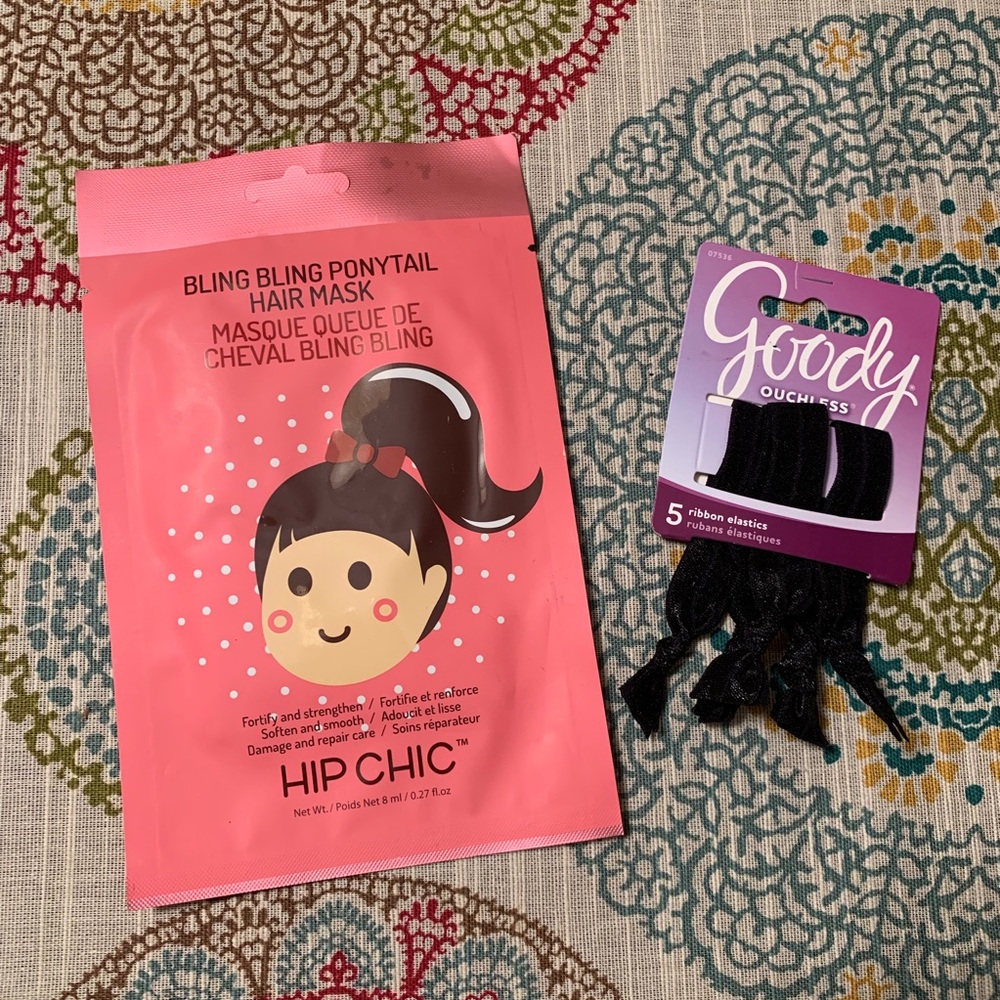 NEW Hip Chic ponytail hair mask & Goody's ouchless hair ties